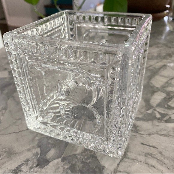 BABY 3.75” square vase; glass storage container - Picture 1 of 5